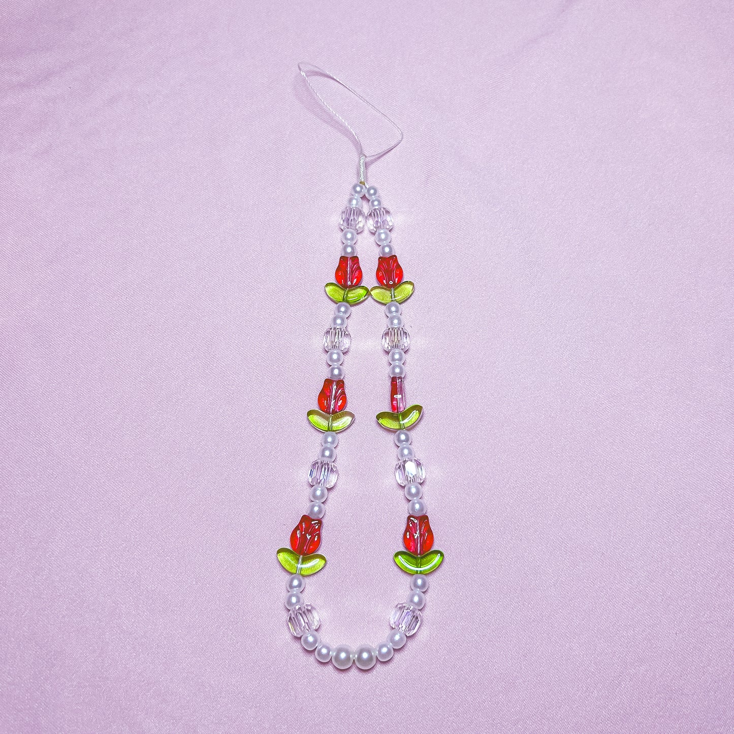 Red Tulip Phone Strap