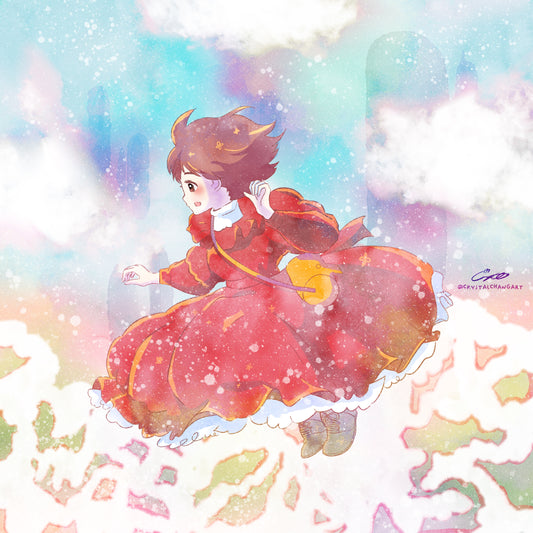 Shizuku and Cat Print | 5 x 5