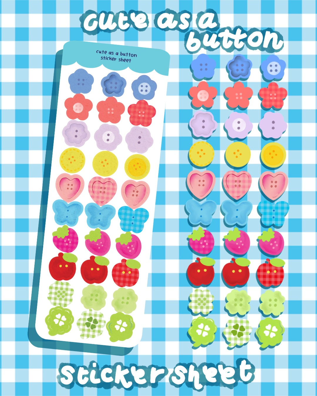 Cute as a Button Sticker Sheet