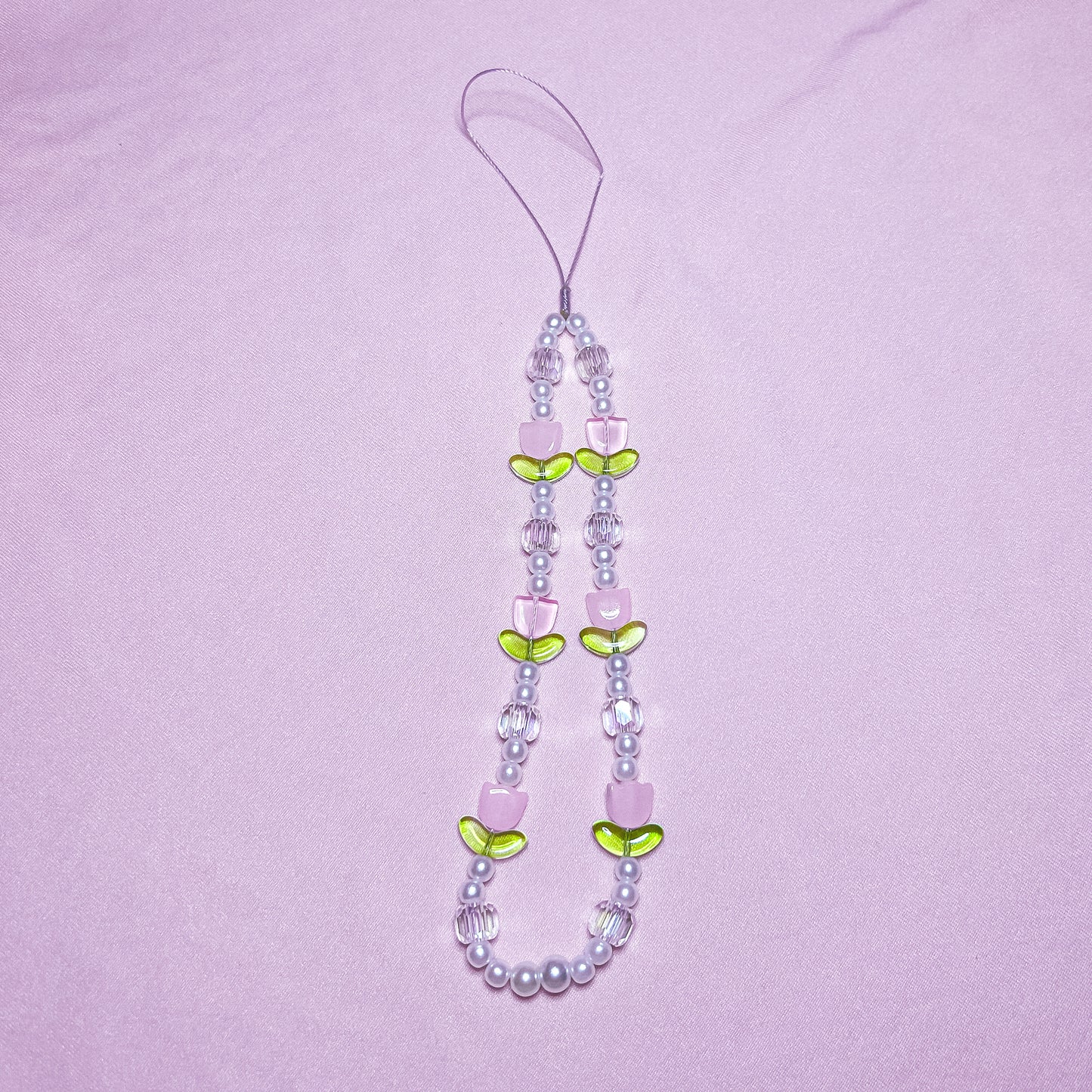 Pink Tulip Phone Strap