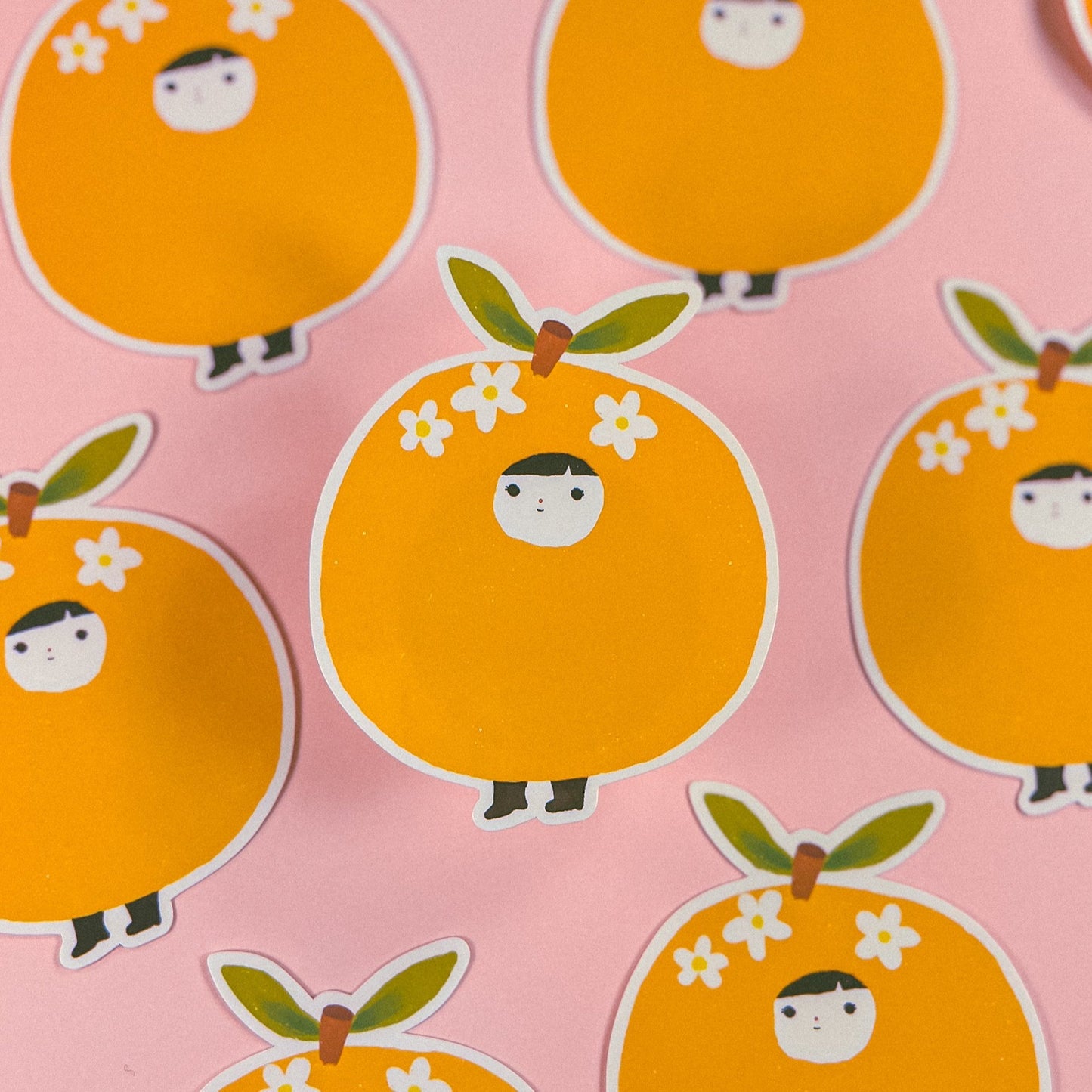 Fruit People Orange Sticker